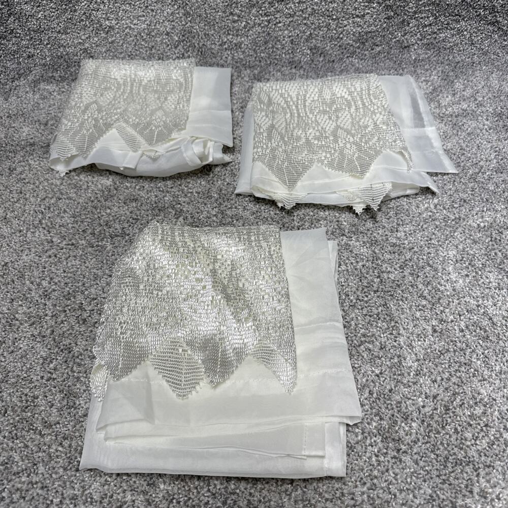 Heritage Lace Curtains Lot of 3 Size 30x34 Home Decor Cottagecore Sheer Chic